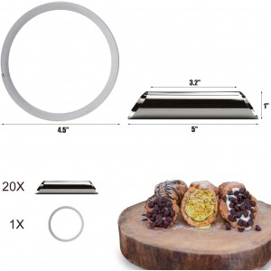 Cannoli Forms Pastry Roll Molds,Stainless Steel Cannoli Tubes,Pack of 15