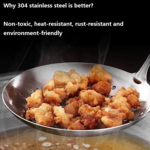 Skimmer Stainless Steel Large Slotted Spoon Colander Strainer Ladle for Cooking Heat Proof Hollow Handle Serving Utensil 14.96 inches