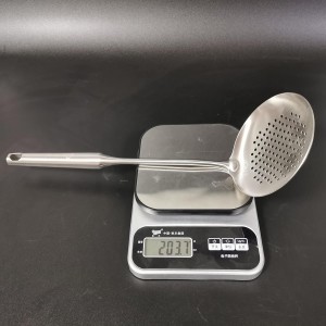 Skimmer Stainless Steel Large Slotted Spoon Colander Strainer Ladle for Cooking Heat Proof Hollow Handle Serving Utensil 14.96 inches