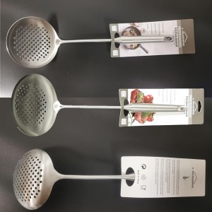 Skimmer Stainless Steel Large Slotted Spoon Colander Strainer Ladle for Cooking Heat Proof Hollow Handle Serving Utensil 14.96 inches