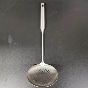 Skimmer Stainless Steel Large Slotted Spoon Colander Strainer Ladle for Cooking Heat Proof Hollow Handle Serving Utensil 14.96 inches