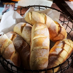 CHEFMADE Perforated Baguette Pan, Non-stick 3-slot French Bread Pan Baguette Baking Loaf Bakeware