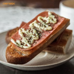 CHEFMADE Perforated Baguette Pan, Non-stick 3-slot French Bread Pan Baguette Baking Loaf Bakeware