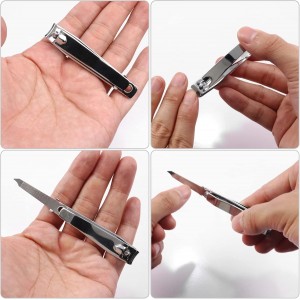 Individually Wrapped Nail Clippers Stainless Steel Fingernail Clippers Bulk, Sturdy Toenail Clippers Thick Nail Tip Cutter Trimmer for Homeless/Men and Women/Hotel 6.8cm X 1.2cm (Set of 50)