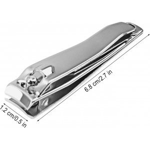 Individually Wrapped Nail Clippers Stainless Steel Fingernail Clippers Bulk, Sturdy Toenail Clippers Thick Nail Tip Cutter Trimmer for Homeless/Men and Women/Hotel 6.8cm X 1.2cm (Set of 50)