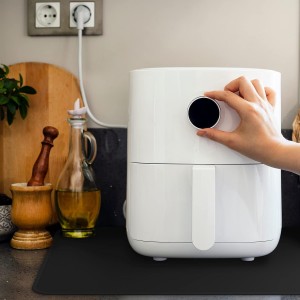 FLASLD Heat Resistant Mat for Air Fryer Site on, Fireproof Silicone Mats for Kitchen Counter, Countertop Protector, No-slip and Waterproof (12