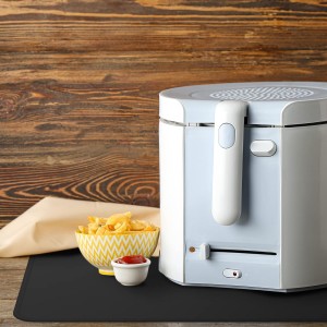 FLASLD Heat Resistant Mat for Air Fryer Site on, Fireproof Silicone Mats for Kitchen Counter, Countertop Protector, No-slip and Waterproof (12