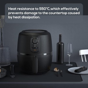 FLASLD Heat Resistant Mat for Air Fryer Site on, Fireproof Silicone Mats for Kitchen Counter, Countertop Protector, No-slip and Waterproof (12