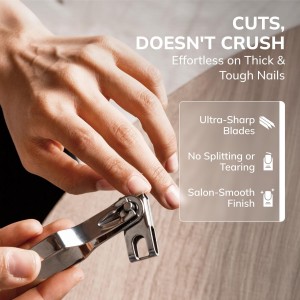 Swissker by Swissklip Nail Clippers for Men & Women | Finger Nail Clippers for Adult with 360 Degree Rotating Head I Fingernail Clippers for Women I Surgical-Grade Stainless Steel Material