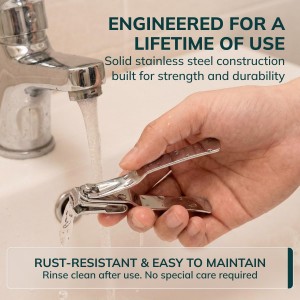 Swissker by Swissklip Nail Clippers for Men & Women | Finger Nail Clippers for Adult with 360 Degree Rotating Head I Fingernail Clippers for Women I Surgical-Grade Stainless Steel Material