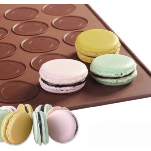 2 PCS 48 Capacity Macaron Silicone Baking Mat Baking Sheet Muffin DIY Chocolate Cookie Mould