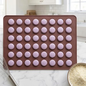 2 PCS 48 Capacity Macaron Silicone Baking Mat Baking Sheet Muffin DIY Chocolate Cookie Mould