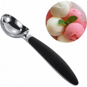 Non-Slip Handle Ice Cream Scoop, 6.7 Inch Zinc Alloy Ice Cream Spoon, Ice Cream Dipper for Dessert, Gelatos, Frozen Yogurt, Watermelon Fruit Melon Baller