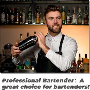 Sabary 6 Pcs Cocktail Shakers Professional Bar Shaker Boston Set Stainless Steel Martini Drink Mixer Basic Tool Weighted Shake Metal Can Cocktail Shaker Set, 18 Oz, 28 oz (Silver)