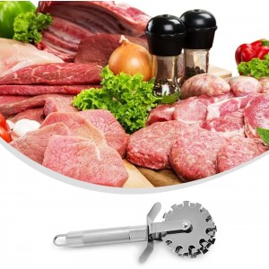 Meat Tenderizer/Tenderized Meat Rolling Hammer,Heavy Duty Meat Mallet, Stainless Steel Blades Tenderizer Tool, Pounder Mallet Tool for Steak Beef Chicken