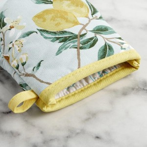 Martha Stewart Lemon Whimsy Mini Oven Mitt 2-Pack Set, Yellow, 5.5