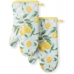 Martha Stewart Lemon Whimsy Oven Mitt 2-Pack Set, Yellow, 7