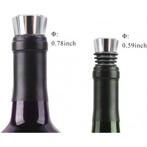 10 Pcs Wine Bottle Stopper Set Kit, Resin Wine Bottle Stoppers Molds Set Accessories, Wine Stopper for Silicone Molds Epoxy Resin (Metal Silver)