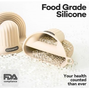 Silicone Oven Mitts Heat Resistant Mini Oven Gloves and Pot Holders Set for Kitchen Non Slip Waterproof Pinch Grips for Cooking and Baking Set of 2