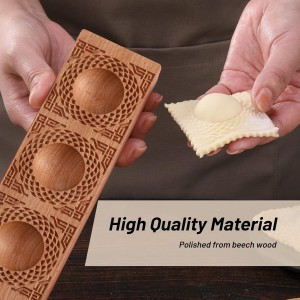 Wooden Ravioli Mold Handmade Pasta Ravioli Board Wood Ravioli Mould Homemade Fresh Pasta wooden Board Tools, Maveite 2 in 1 braid pattern and honeycomb with bees pattern, Pasta Lovers Gift