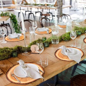 TaoBary 100 Pcs Disposable Wooden Slice Woven Paper Placemats Rustic Charger Place Mat Bulk Table Paper Placemat for Birthday Wedding Dinner Party (Wooden Slice)