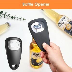 Pisol Kitchen Unique Gadgets Set 6 Pieces, Space Saving, Cheese Grater, Bottle Opener, Fruit Vegetable Peeler, Pizza Cutter, Garlic Ginger Grinder, Herb Stripper Gift Set