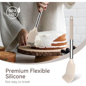 Silicone Cooking Utensils Set, 28 Pcs Kitchen Utensils Set 446°F Heat Resistant Spatula Set, Food Grade Silicone and Stainless Steel Handle Kitchen Gadgets for Nonstick Cookware BPA Free