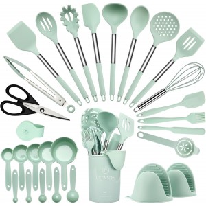 28 Pcs Silicone Cooking Utensils Set wit...