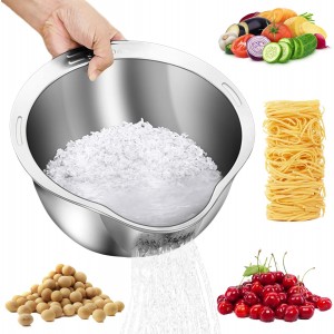 Rice Washer Strainer Bowl - 4-in-1 Washi...