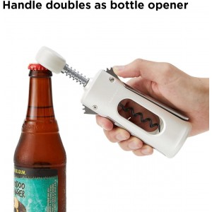 Rabbit Premium Wine Wing Corkscrew Wine Opener and Bottle Opener, Pearl 2.36 x 1.97 x 7.68 IN