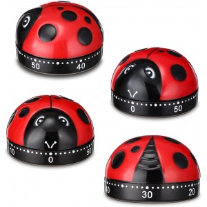 4 Pcs Ladybug Kitchen Timers for Cooking...