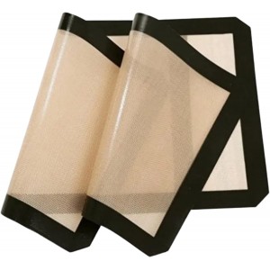 HAPPIELS NonStick Baking Mats for 15 inch Sheets 2-Pack | Silicone Nonstick Baking Mats 10 x 15 inches | Cookie Sheet Mat 10x15 | | Silicon Mats 15x10 in