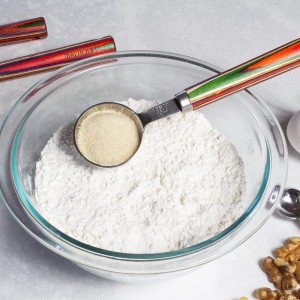 Totally Bamboo Baltique Marrakesh Collection 4-Piece Measuring Spoon Set, Includes 1/4 Teaspoon, 1/2 Teaspoon, 1 Teaspoon & 1 Tablespoon Measurements, Stainless Steel Spoons w/Wood Handle for Cooking