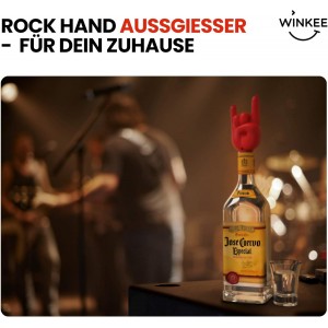 Rock Hand Bottle Pourer: Wine and Spirits Bottle Pourer | Silicone Bottle Stopper | Liquor Pourer | 2-in-1 Wine Pourer