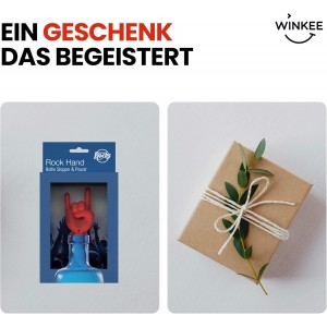 Rock Hand Bottle Pourer: Wine and Spirits Bottle Pourer | Silicone Bottle Stopper | Liquor Pourer | 2-in-1 Wine Pourer