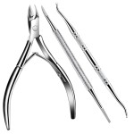 Teenitor Ingrown Toenail Tool, Pedicure Tools for Feet, Stainless Steel Ingrown Toenail Clippers, Ingrown Toenail File and Lifters