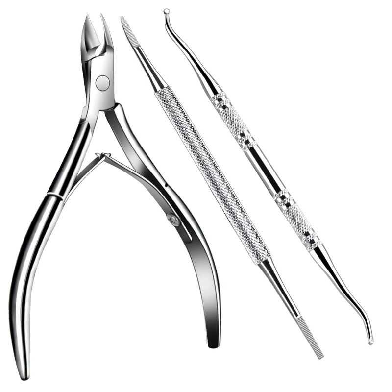 Teenitor Ingrown Toenail Tool, Pedicure Tools for Feet, Stainless Steel Ingrown Toenail Clippers, Ingrown Toenail File and Lifters
