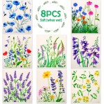 Lucomb Swedish Dish Cloths for Kitchen, 8 Pack Reusable Kitchen Dish Rags Quick Drying Assorted Cleaning Towels for Counters Dishes Home Bar Table Wiping