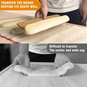 Walfos Baguette Transfer Peel 15 Inch, Baguette Flipping Board for French Bread Baking
