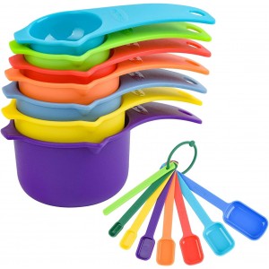 Measuring Cups and Spoons Set 15, 7 Plas...