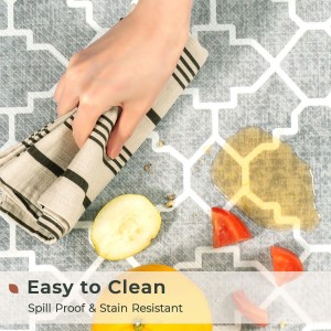 FRESHMINT Kitchen Mat Set of 2, Anti-Fatigue Cushioned Kitchen Mats for Floor, Waterproof Non Slip Comfort Standing Mat, Boho Kitchen Rug for Kitchen Decor, Sink, Office, 17