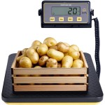 400lbs Commercial Scale Digital Receiving Scale with Anti-Slip Aluminum Platform, High Accuracy Food Scale with Hold/Tare/Auto-Off, Kitchen Scale with LCD Display for Restaurant/Cater