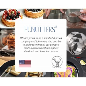 Cookie Cutter Set, 3 Pc Kit, Measuring 2'', 3'', and 4'', Round Metal Baking Rings for Pastry, Biscuits, and Dough Cutting, Heavy Duty and Reusable, Multiple Sizes