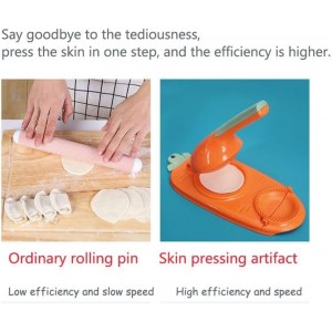 2 In 1 Dumpling Maker Machine, 2023 New Kitchen Dumplings Making Tool, Manual Dough Presser Dumpling Wrappers Press Wrapper for Dumplings, Wonton