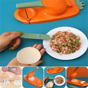 2 In 1 Dumpling Maker Machine, 2023 New Kitchen Dumplings Making Tool, Manual Dough Presser Dumpling Wrappers Press Wrapper for Dumplings, Wonton