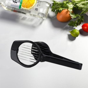 Egg Slicers Cutter, Stainless Steel Multifunction Slicing Mould, Handheld Mushroom Kiwi Divider Tomato Strawberry Cutter, 2.95 * 7.5inches (Black)