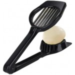 Egg Slicers Cutter, Stainless Steel Multifunction Slicing Mould, Handheld Mushroom Kiwi Divider Tomato Strawberry Cutter, 2.95 * 7.5inches (Black)