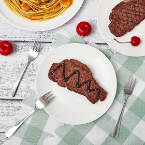 Zubebe 24 Pcs Oyster Fork Appetizer Seafood Forks Portable Stainless Steel dinnerware 3 Prong Fruit Small Cocktail Salad Dessert tableware for Tasting Crab Escargot Party Travel, 5.5 Inch Silver