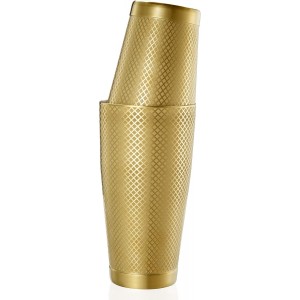 Barfly Diamond Lattice Shaker Set, Gold Plated