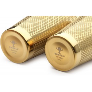 Barfly Diamond Lattice Shaker Set, Gold Plated